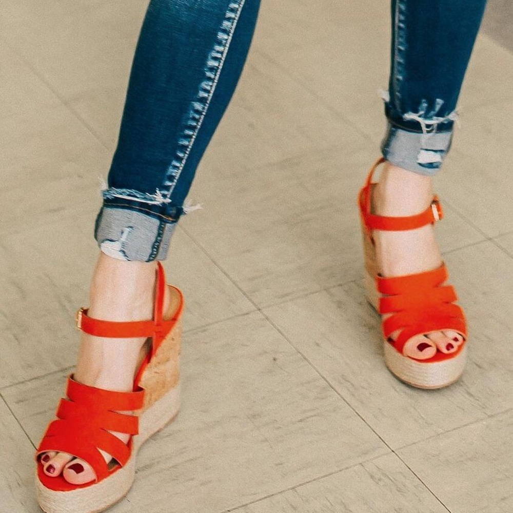 My Delicious Shoes Strappy Wedge Sandal